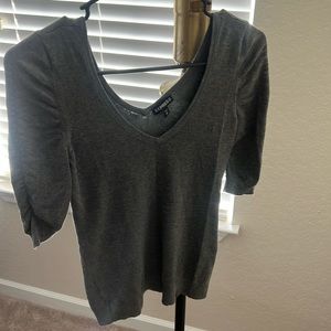 Express Womens xsmall grey 3 quarter sleeve knit top